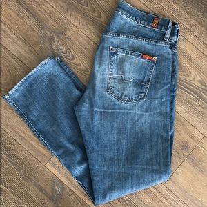 nwot 7 for all mankind the straight denim jeans 30